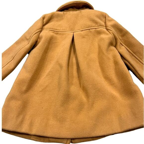 OshKosh B'gosh Baby Girl Knee Length Ruffle Pea Coat Camel - Size 18mn - Picture 7 of 9